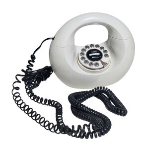 Polyconcept Handbag Phone Ivory Chrome Telephone RJ11 Tone Pulse Redial Flash